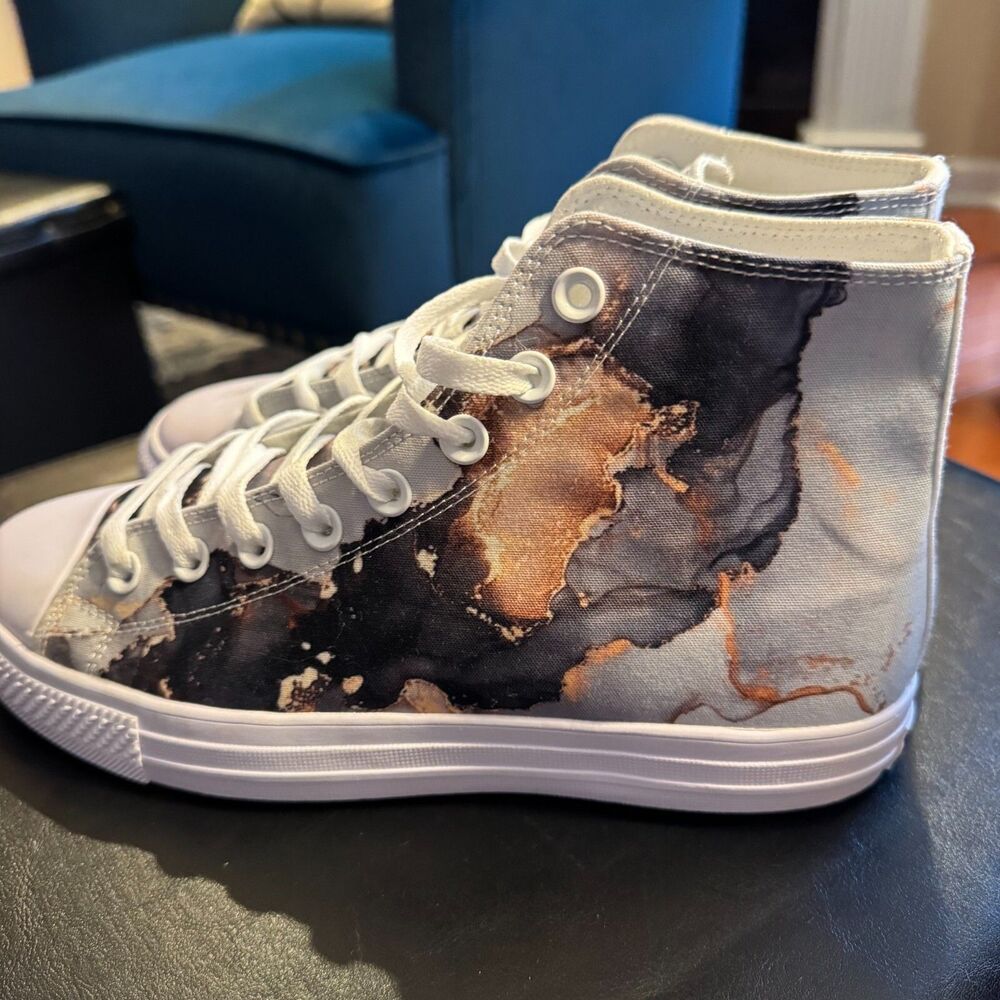 NEW RAAD Shop High-Top Shoes Men 7.5 (Women's 9) Sneakers Multicolor Marble
